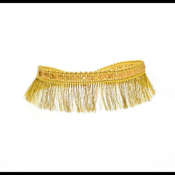Jewelry - 🆕✨Gold Fringe Fabric Choker✨